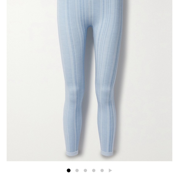 Stylish Striped Blue Leggings - Picture 7 of 8